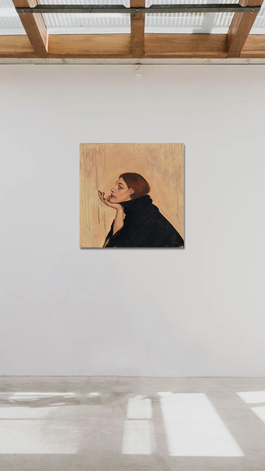 Visualisation on a white gallery wall